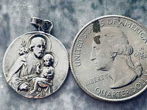 Vintage French Silver E Dropsy Saint Joseph Medal
