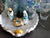 Handcrafted Nativity Scene with Vintage French Feves under a Glass Dome