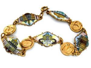 Vintage Italian Enamel ROMA Bracelet