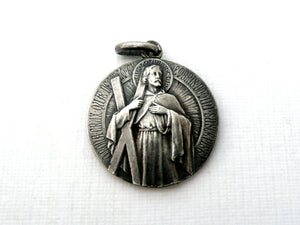 RESERVED FOR C - Vintage French Saint Andrew Medal by L Tricard