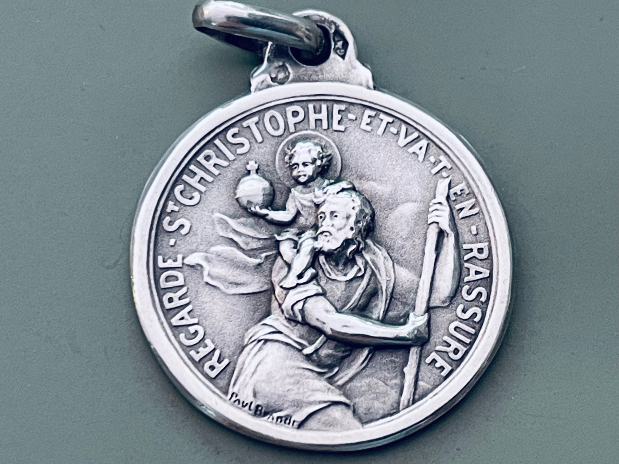 Vintage French Silver Saint Christopher Medal