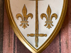 Vintage French Enamel Joan of Arc Brooch