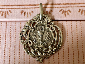 Antique French Silver Holy Communion Medal