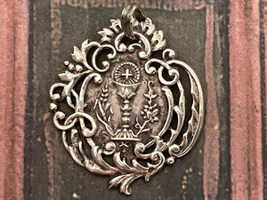 Antique French Silver Holy Communion Medal