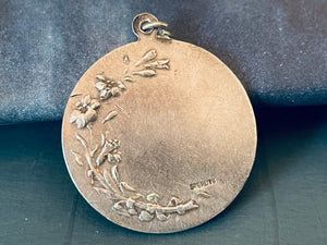Vintage Sterling Silver Saint Anne Medal