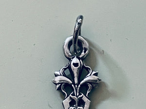 Vintage or Antique French Silver Fleur De Lys Crucifix