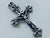 Vintage or Antique French Silver Fleur De Lys Crucifix