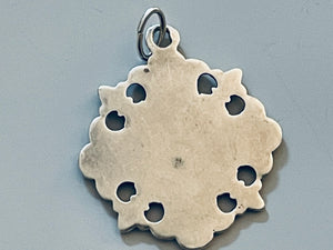 Vintage or Antique French Silver and Gold Our Lady of Grace Medal