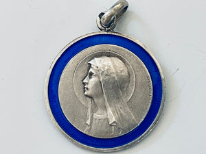 Vintage French Virgin Mary Medal