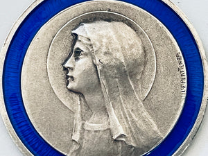 Vintage French Virgin Mary Medal