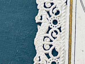 Antique French Child of Mary Paper Lace Holy Card