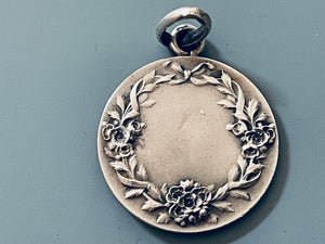 Vintage French Silver Virgin Mary Medal