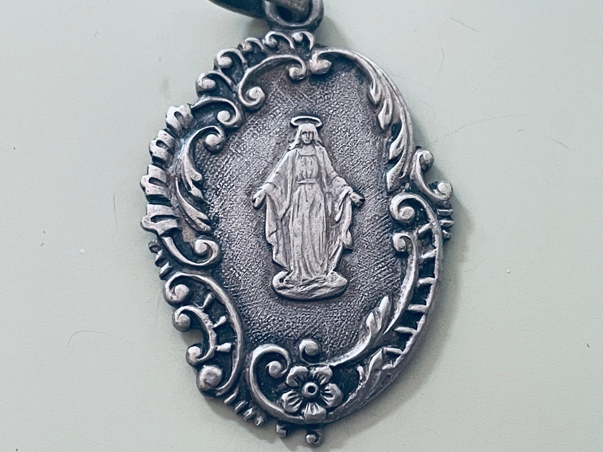 Antique French Our Lady of Grace Medal