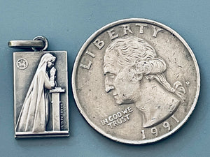Small Vintage French Marcel Renard Silver Holy Communion Medal