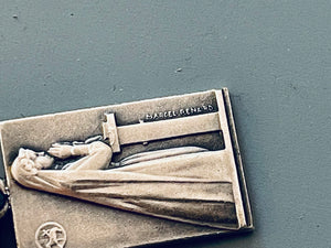 Small Vintage French Marcel Renard Silver Holy Communion Medal