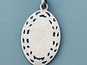 Vintage French Silver and Gold Our Lady of Grace Medal