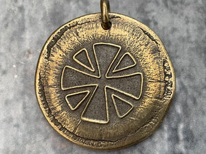Vintage French Bronze and Enamel Saint Paul Medal