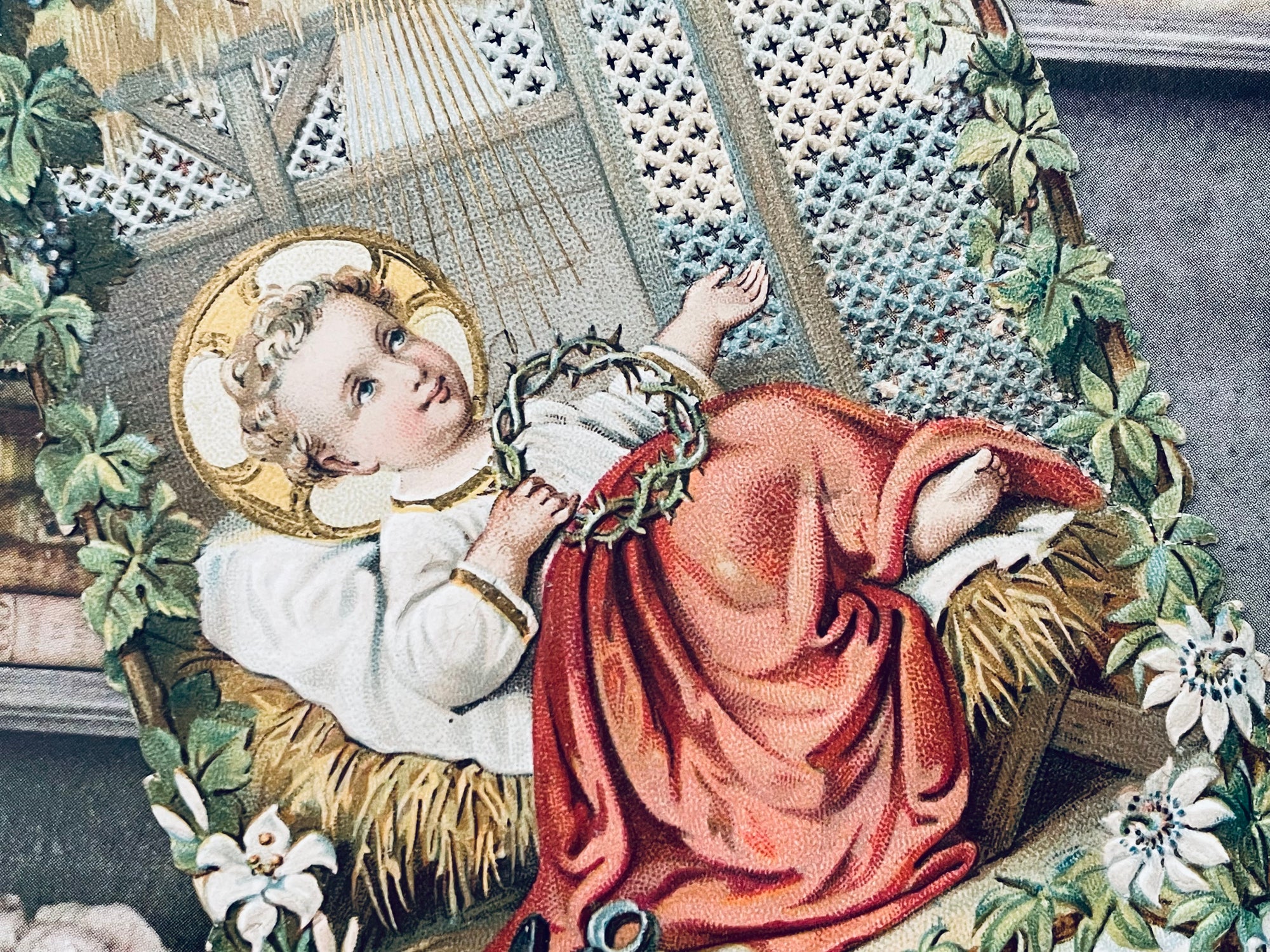 Vintage Christmas Nativity Holy Card