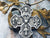 Vintage Sterling Silver 4 Way Cross Medal