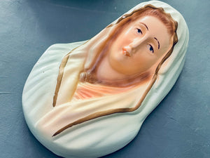 Small Vintage Wall Plaque of the Virgin Mary