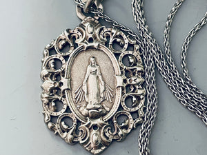 Antique French Our Lady of Grace Medal