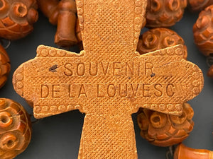 Large Antique French Wood Rosary