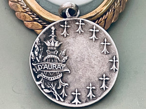 Vintage French Silver Saint Anne Medal