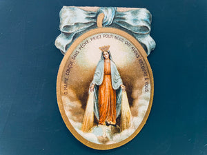Vintage French Miraculous Medal Holy Card