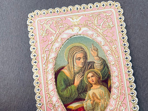 Antique Saint Anne Holy Card