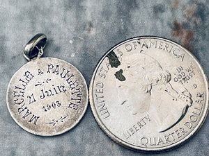 Antique 1903 French Silver Saint Gerard Medal