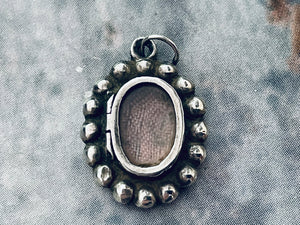 Small Antique French Silver Faith, Hope and Charity Locket