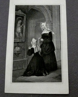 Antique Etched Vocations Holy Card