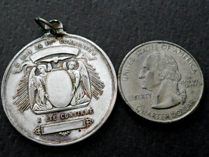 Antique French Silver Holy Communion and Confirmation  Medal