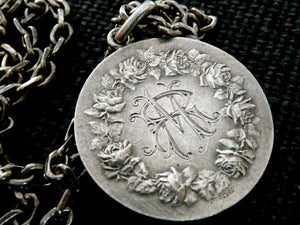 Large French Saint Maurice Medal, Necklace, L Tricard French Silver Medal