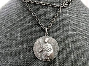 Large French Saint Maurice Medal, Necklace, L Tricard French Silver Medal