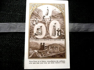 Vintage French Our Lady of La Salette Holy Card