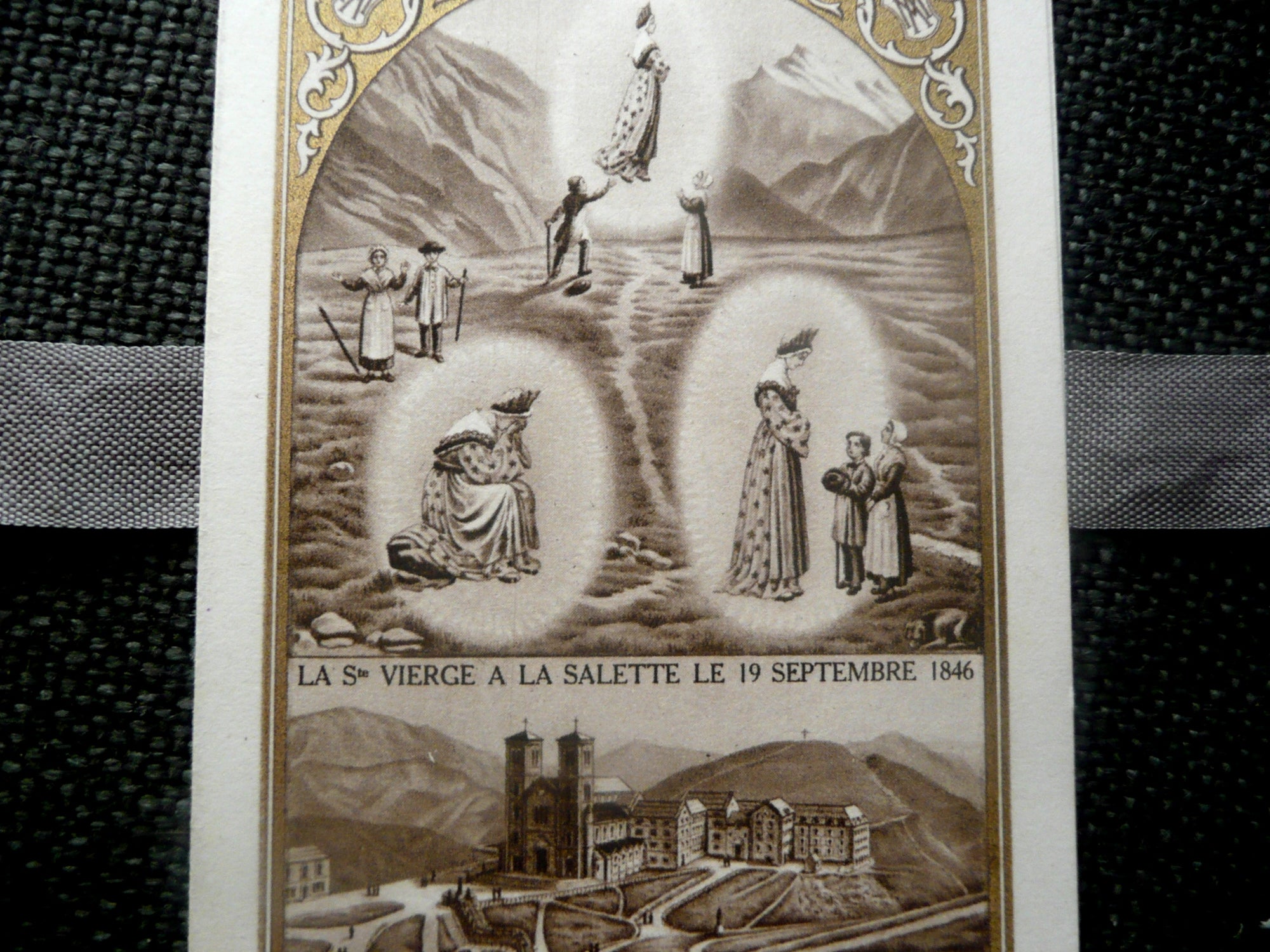 Vintage French Our Lady of La Salette Holy Card