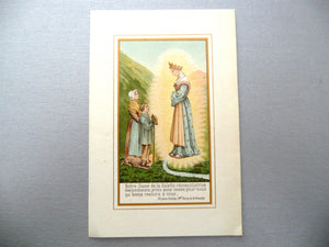 Vintage French Our Lady of La Salette Holy Card