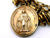 Antique 19th Century Three Hearts of Jesus, Mary and Joseph Medal, Necklace