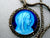 Virgin Mary Necklace - Vintage French Silver, Marcasite and Blue Enamel Medal