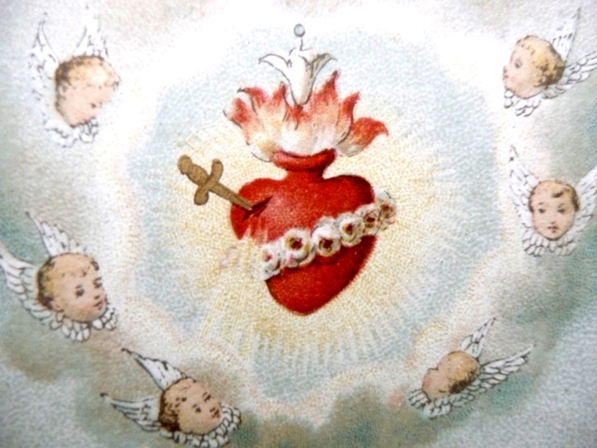 Antique French Immaculate Heart of Mary Holy Card
