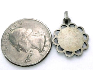 Small Vintage French Silver Cherub Medal