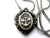 French Silver Faith Hope and Charity Locket Necklace