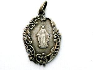 Antique French Our Lady of Grace Medal