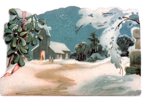 Vintage French Christmas Folded Card