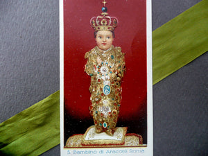 Antique Italian Holy Card of S. Bambino di Aracoeli Roma