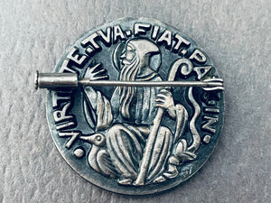 Vintage French Fernand Py Saint Benedict Medal Brooch