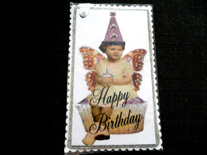 Happy Birthday Girl Card Tag by Little Heart Designs