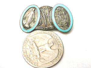 Vintage 100 Anniversary French Miraculous Medal Brooch