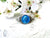 Vintage French Blue Enamel Virgin Mary Ring